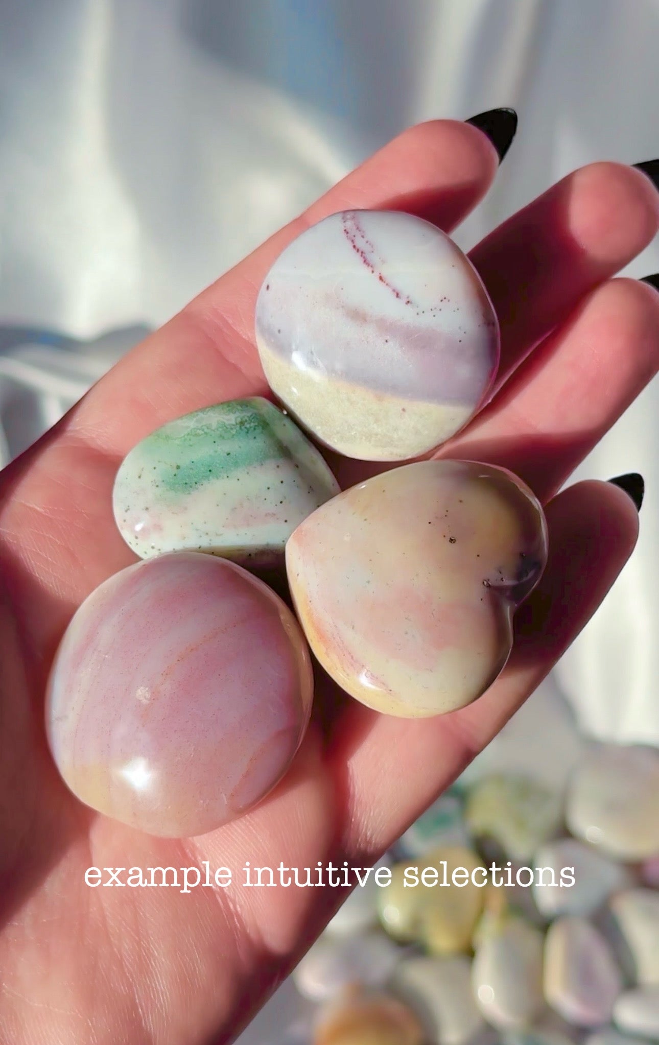 Sea jasper cookies & hearts - intuitively selected