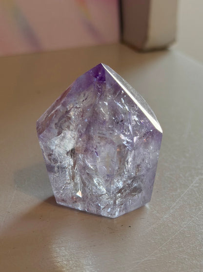 Purple phantom amethyst tower from Brazil