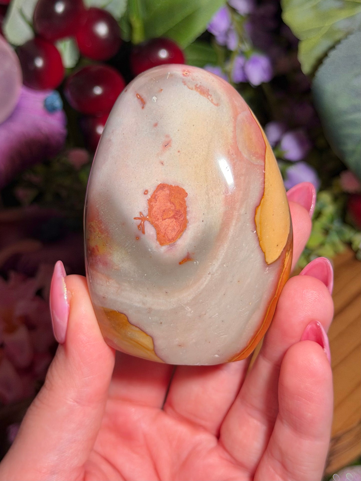 Pastel polychrome jasper freeform