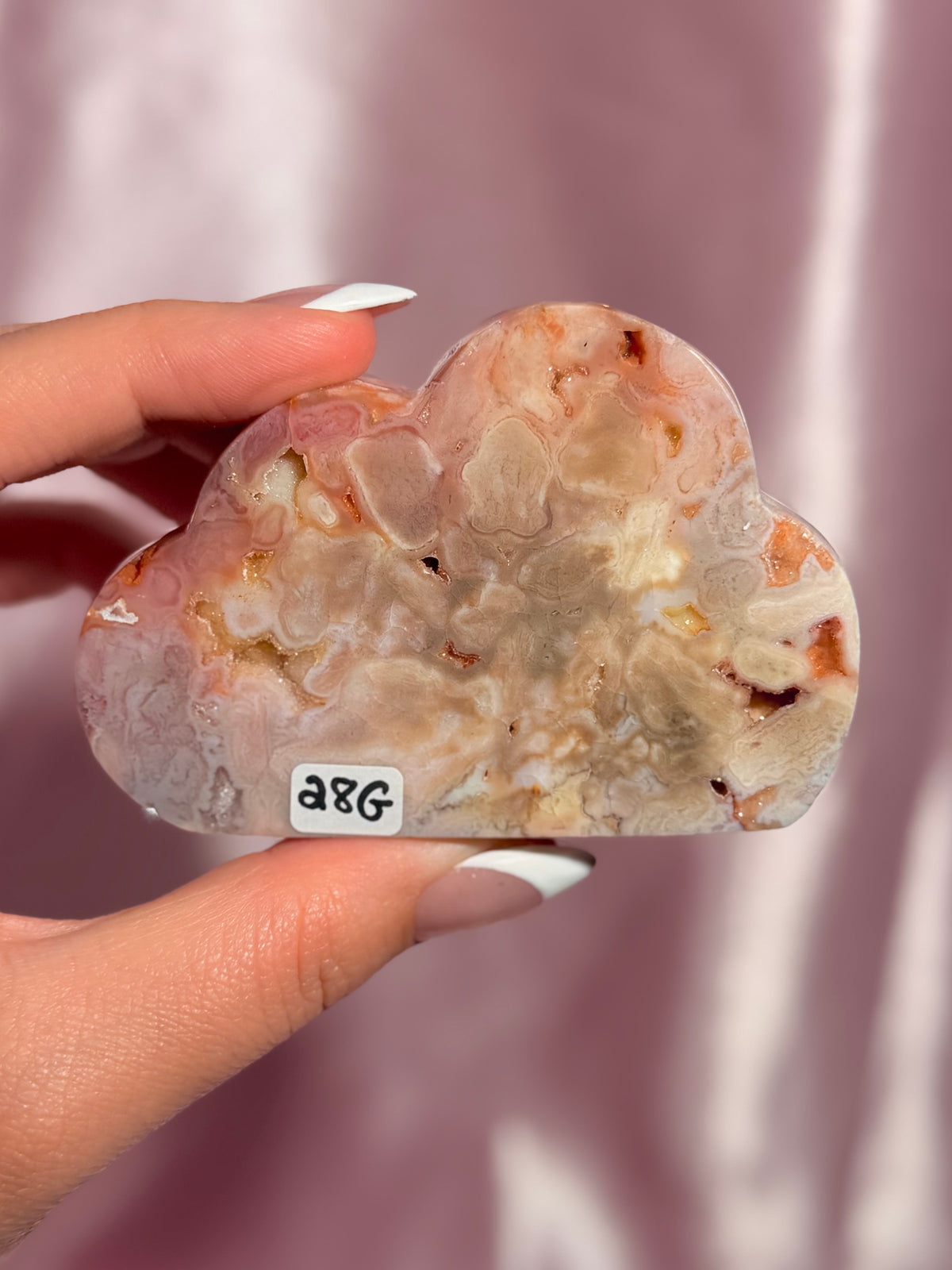 Indonesian Pink Carnelian Cloud Carving (G)