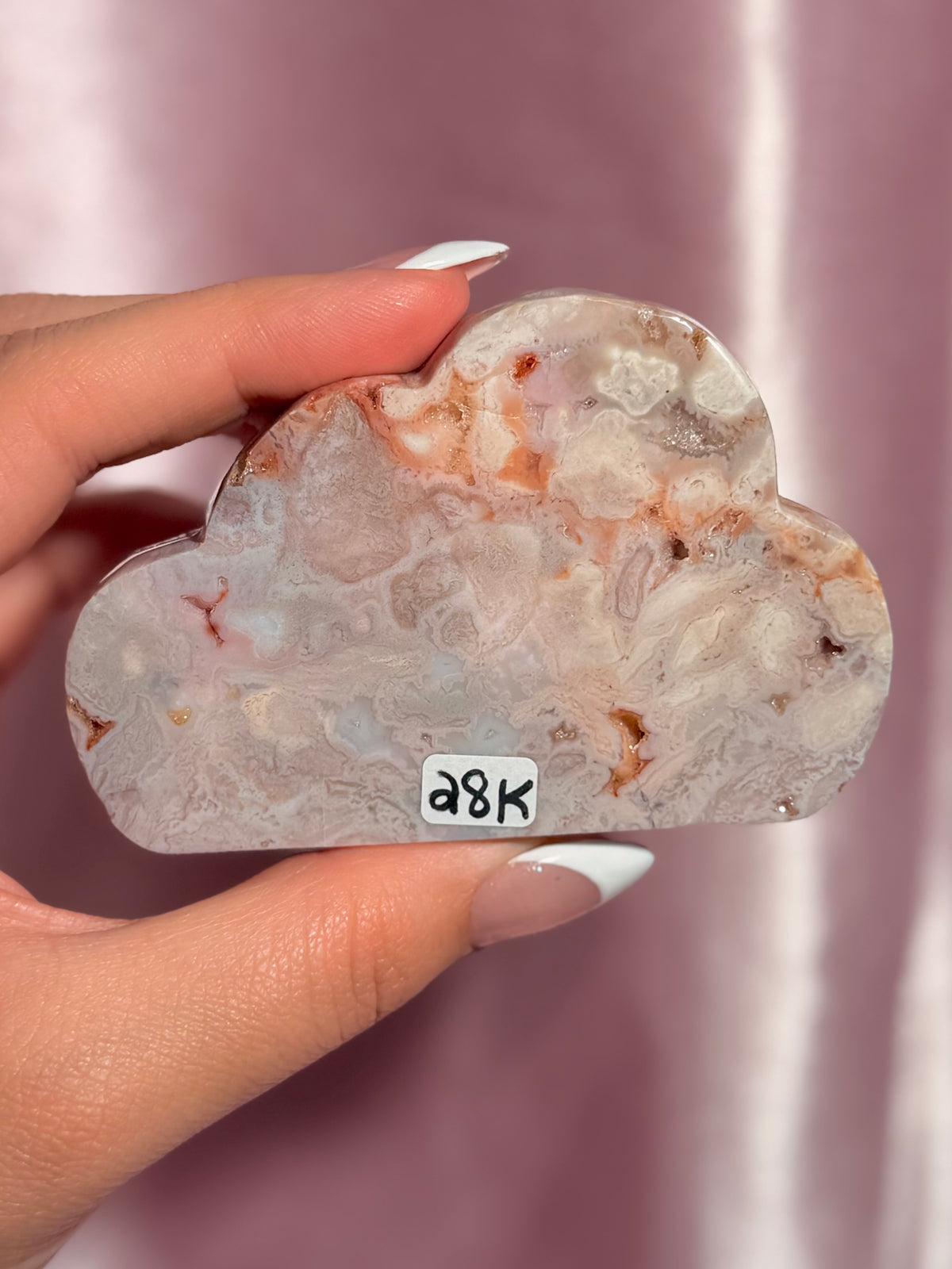 Indonesian Pink Carnelian Cloud Carving (K)