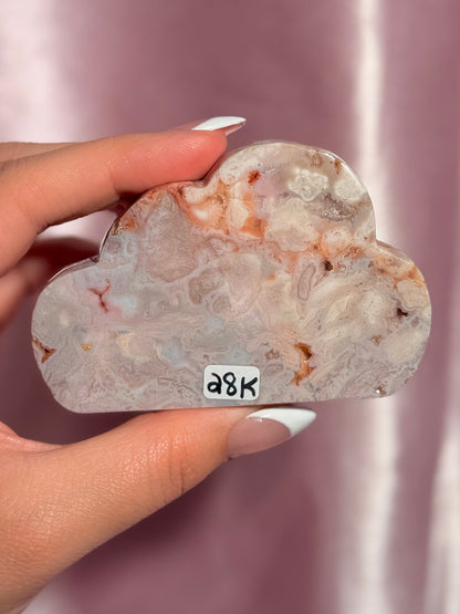 Indonesian Pink Carnelian Cloud Carving (K)