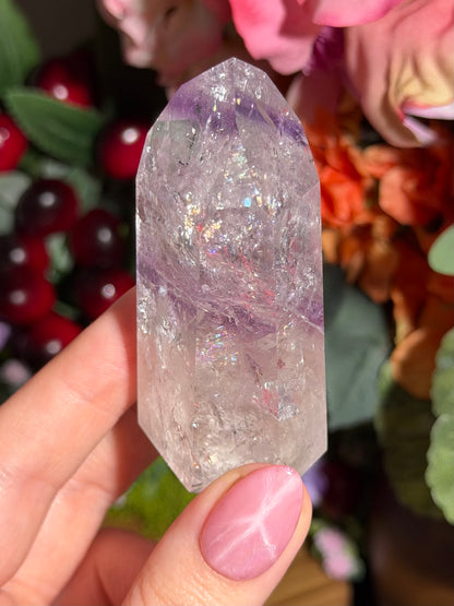 Purple phantom amethyst tower from Brazil