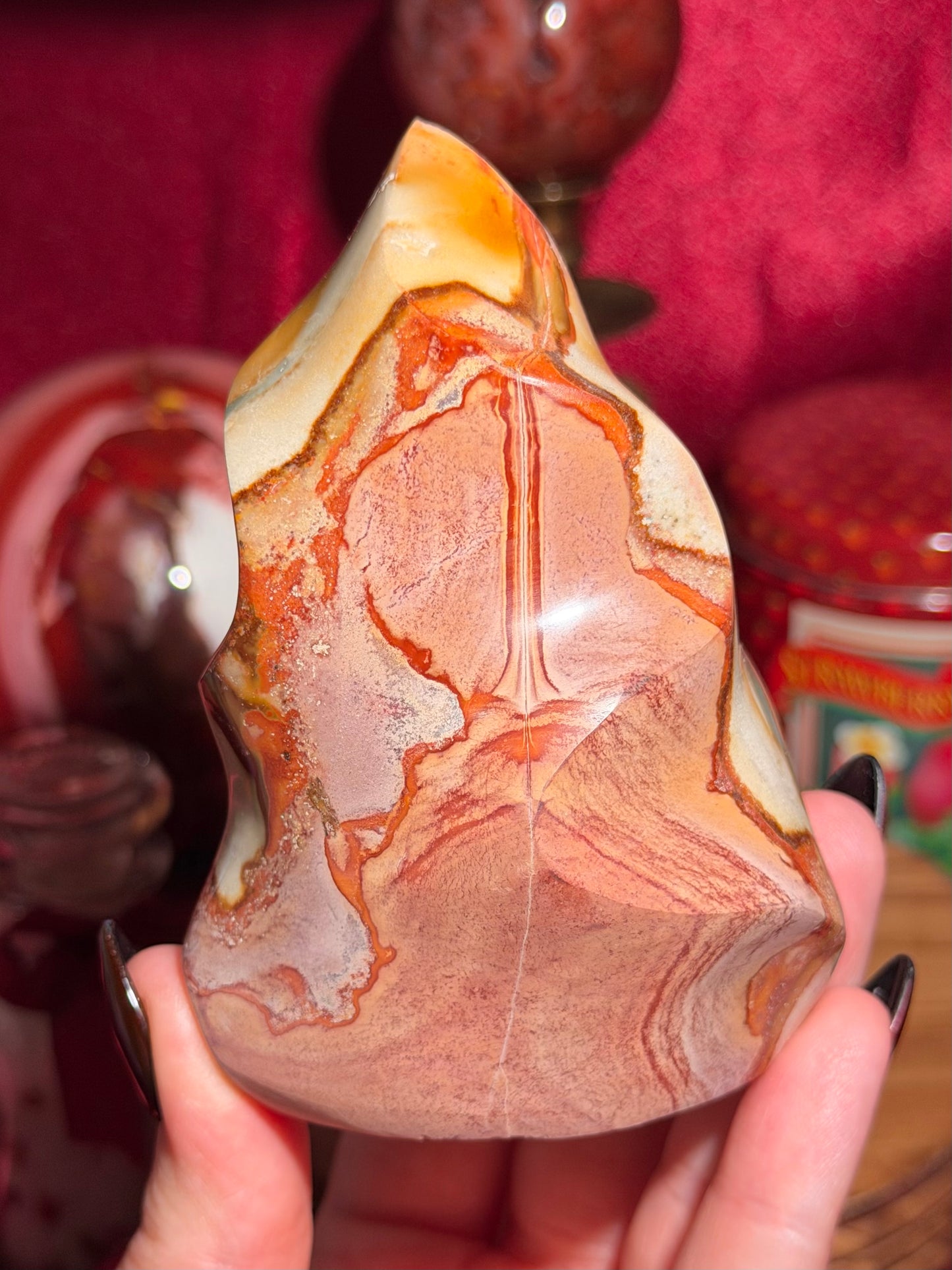 Polychrome jasper flame