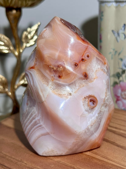 Pastel pink carnelian flame *personal collection release