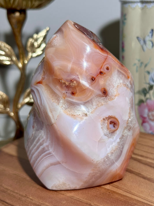 Pastel pink carnelian flame *personal collection release