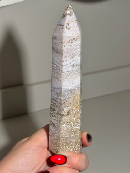Pastel bubbly sea jasper tower *Personal collection release