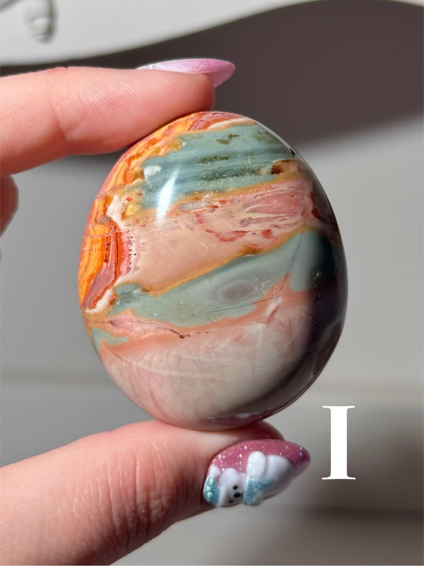 “You pick!” - Polychrome jasper palmstones