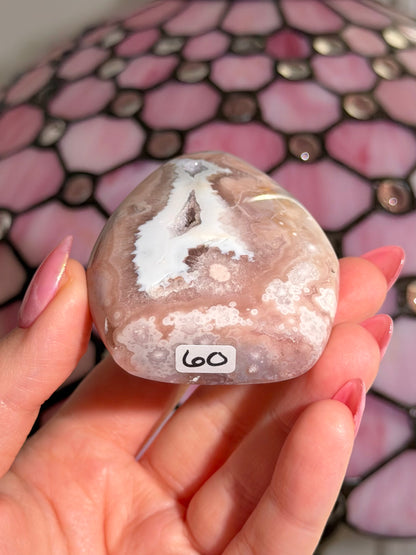 Flower agate x pink amethyst flame