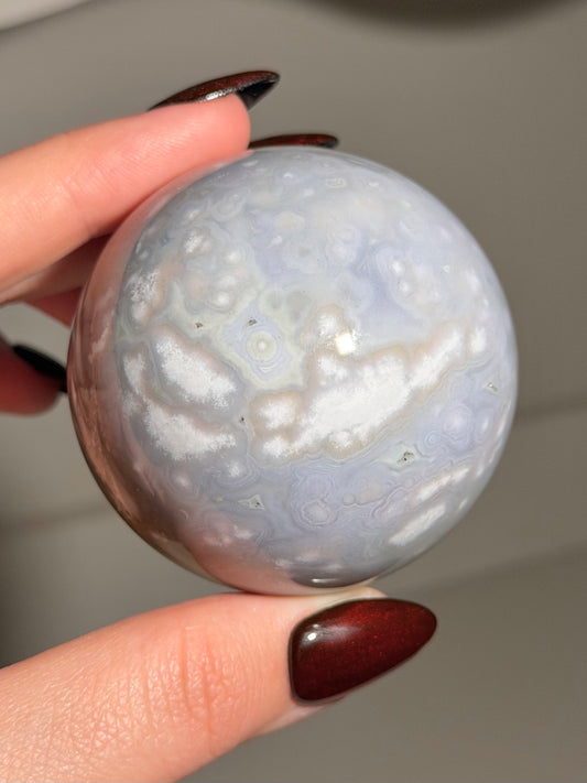 Periwinkle orby sea jasper sphere *Personal collection release