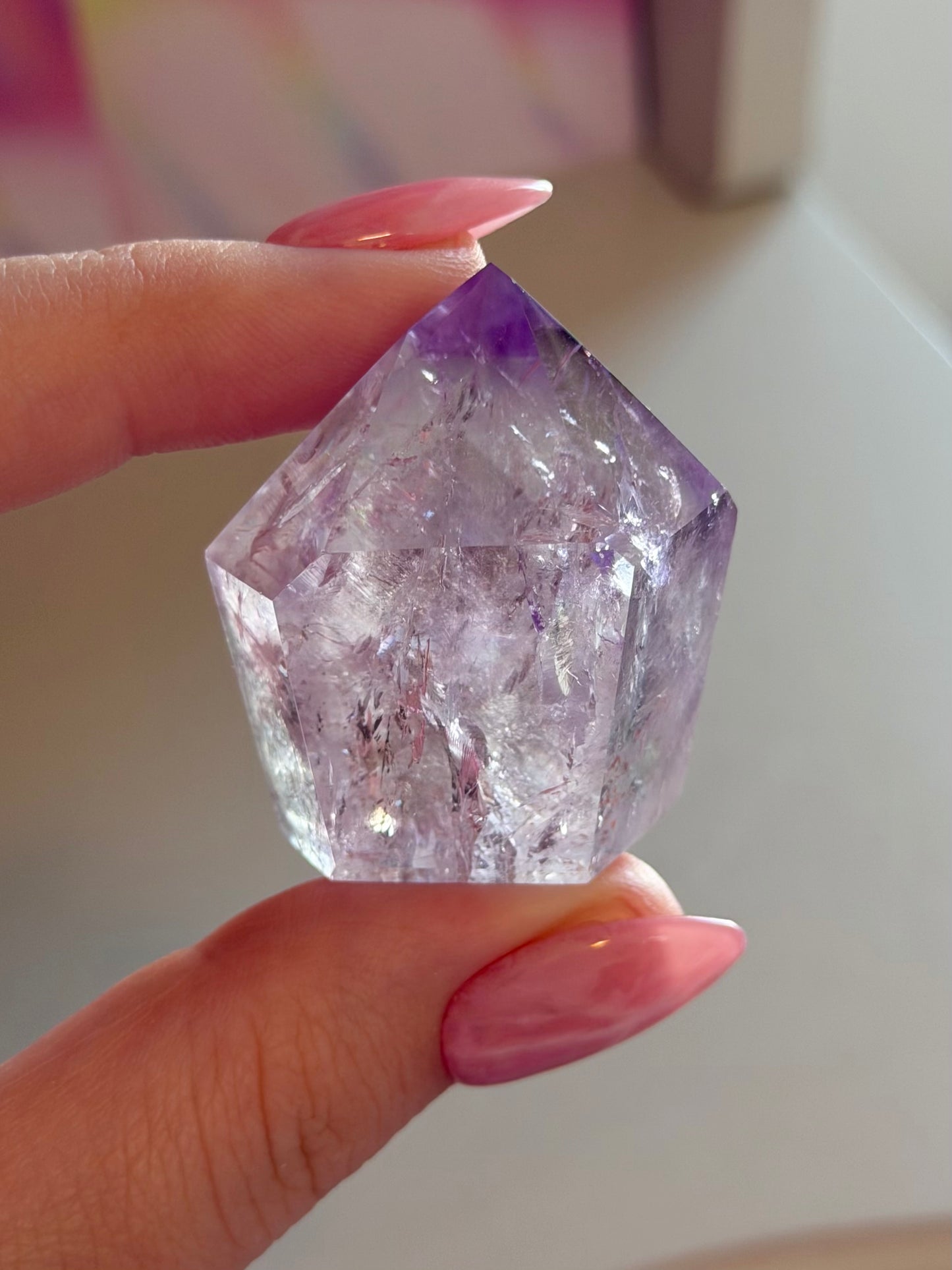 Purple phantom amethyst tower from Brazil