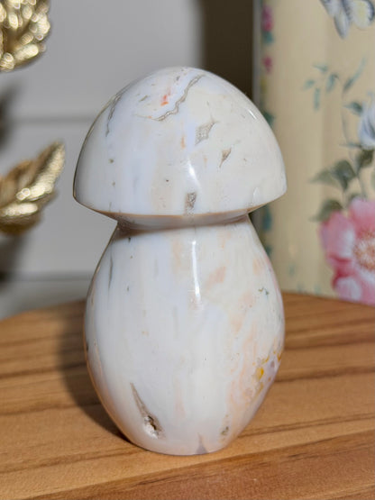 Pastel sea jasper mushroom