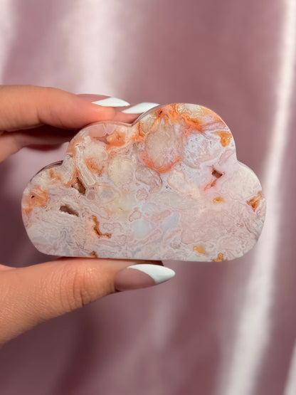 Indonesian Pink Carnelian Cloud Carving (P)