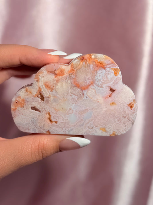 Indonesian Pink Carnelian Cloud Carving (P)