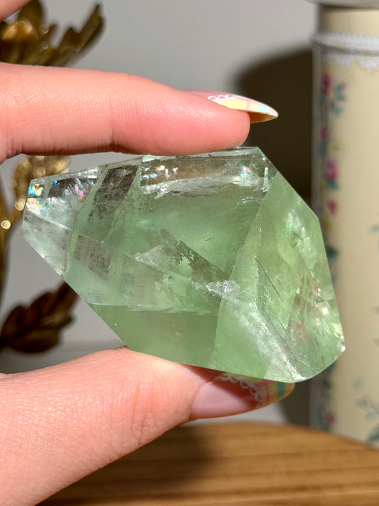 Green fluorite freeform from China