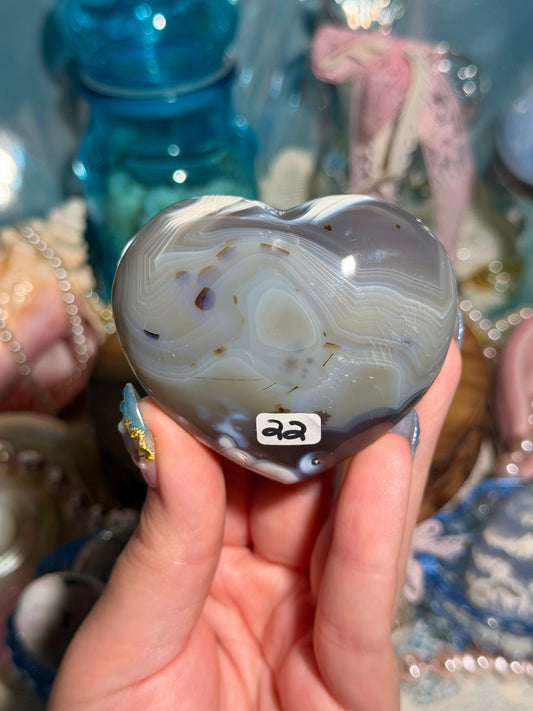 Orca agate heart