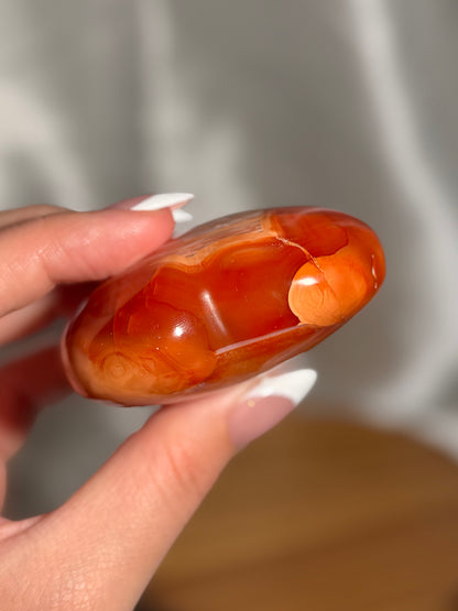 Funky banded carnelian heart