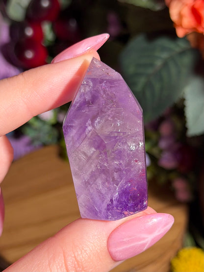 Purple phantom amethyst tower from Brazil