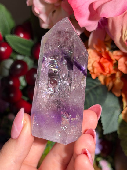 Purple phantom amethyst tower from Brazil