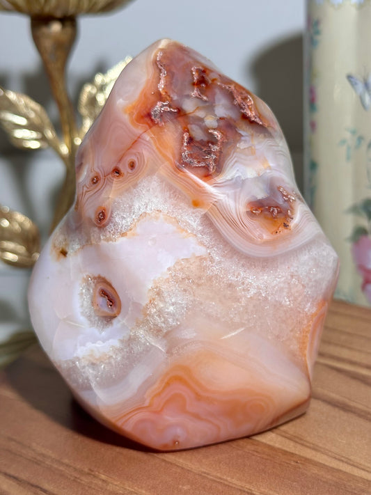 Pastel pink carnelian flame *personal collection release