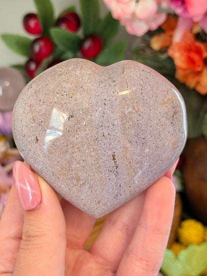 Pastel purple sea jasper heart