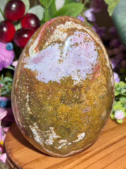 Pink & green sea jasper freeform