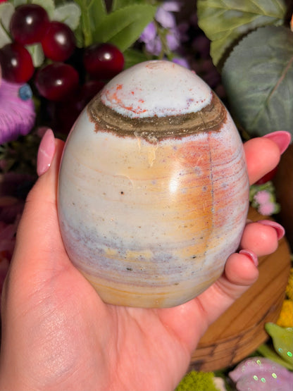 Pastel rainbow sea jasper freeform