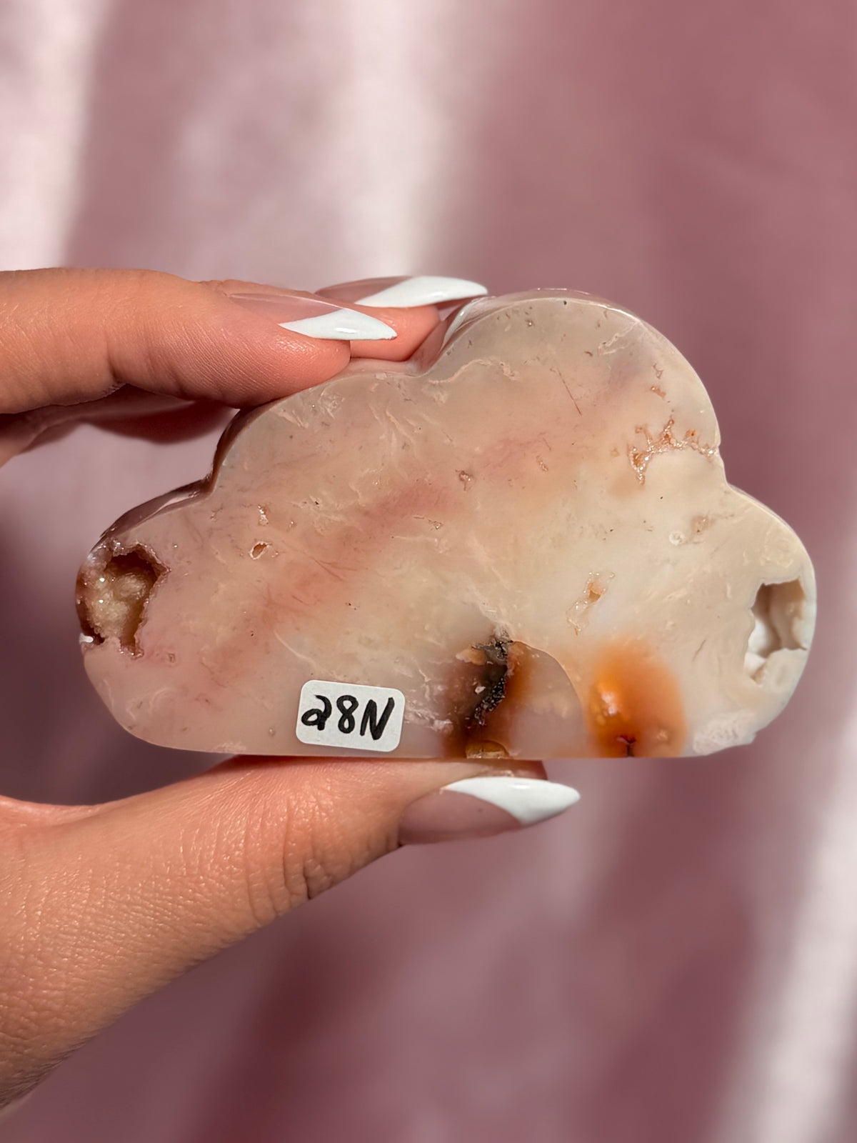 Indonesian Pink Carnelian Cloud Carving (N)
