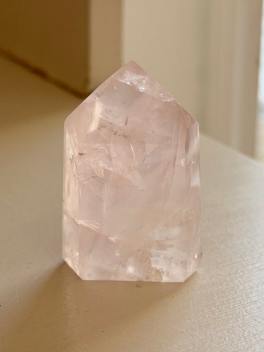 HQ Brazilian rose quartz mini tower (A)