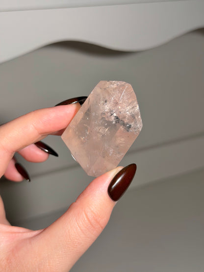 Peachy Brazilian rose quartz mini tower *Personal collection release
