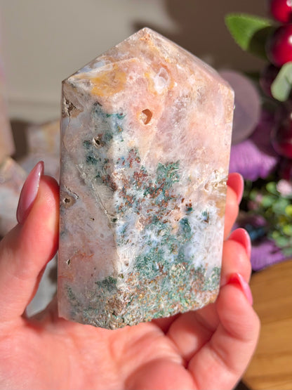 Pastel pink amethyst tower from Brazil