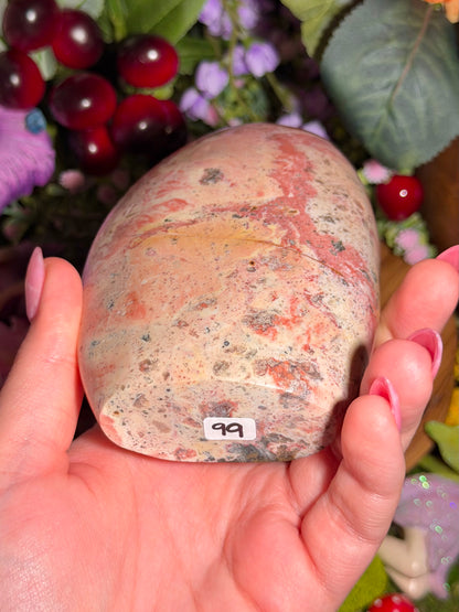 Pink confetti sea jasper freeform