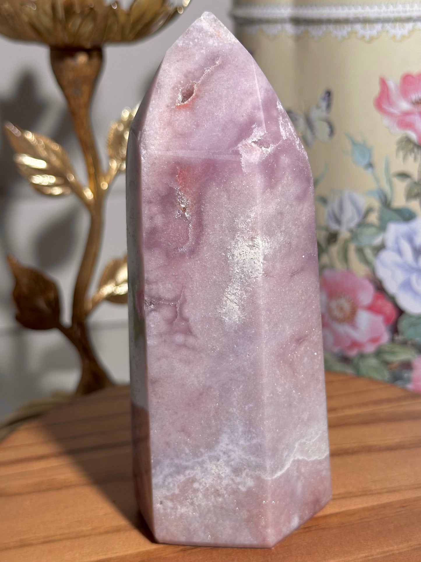 Brazilian pink amethyst tower