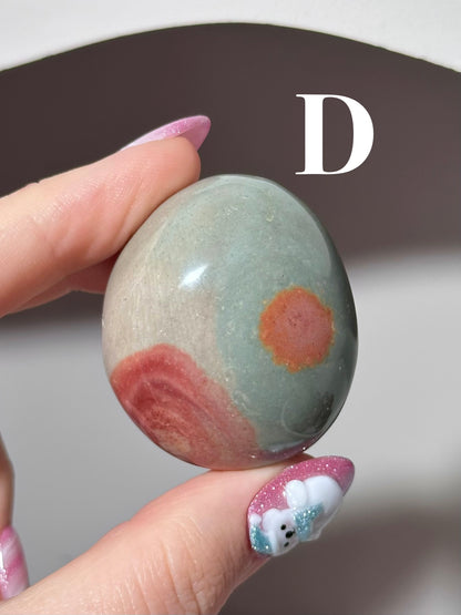“You pick!” - Polychrome jasper palmstones
