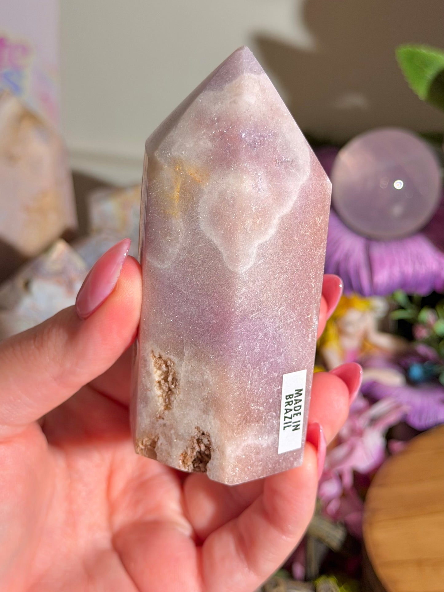 Pastel purple pink amethyst tower from Brazil *imperfect