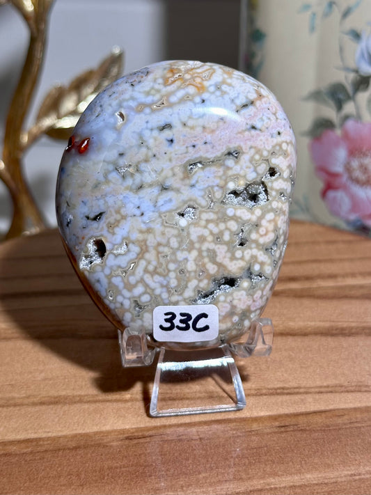 Pastel rainbow Ocean jasper palmstone 33C