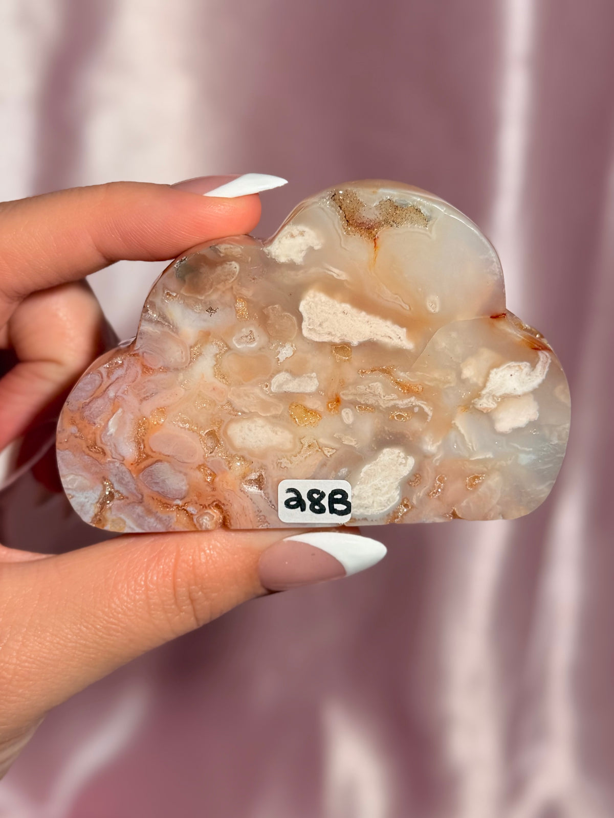 Indonesian Pink Carnelian Cloud Carving (B)