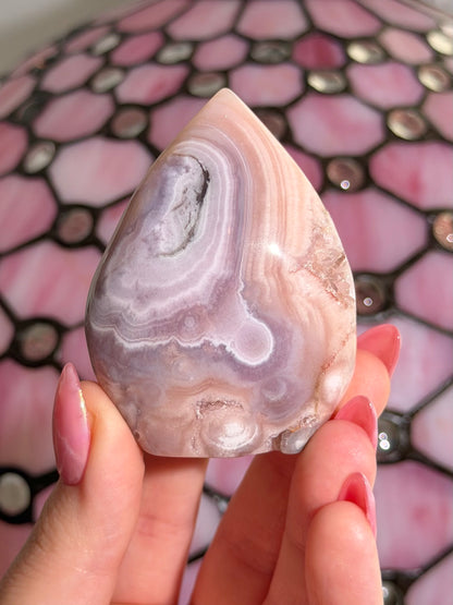 Flower agate x pink amethyst flame