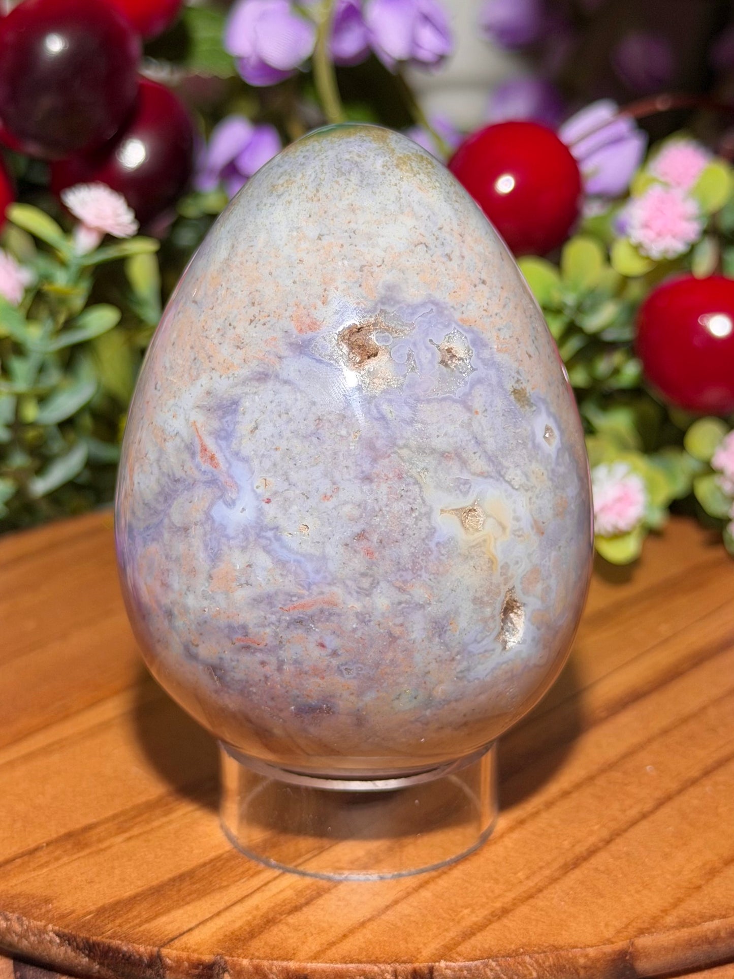 Pastel purple sea jasper egg