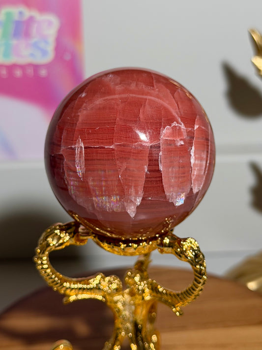 Rose calcite sphere from Pakistan (24A)
