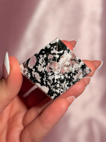 Peruvian Pink Rhodonite Pyramid (11B)