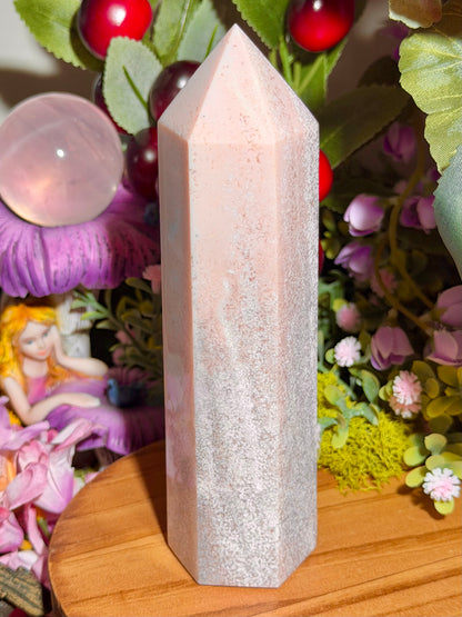 Pastel pink orby sea jasper tower