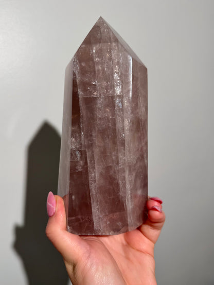 Statement Purple “iced tea” star rose quartz tower