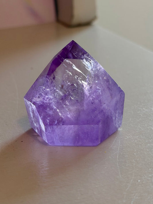 Purple phantom amethyst tower from Brazil
