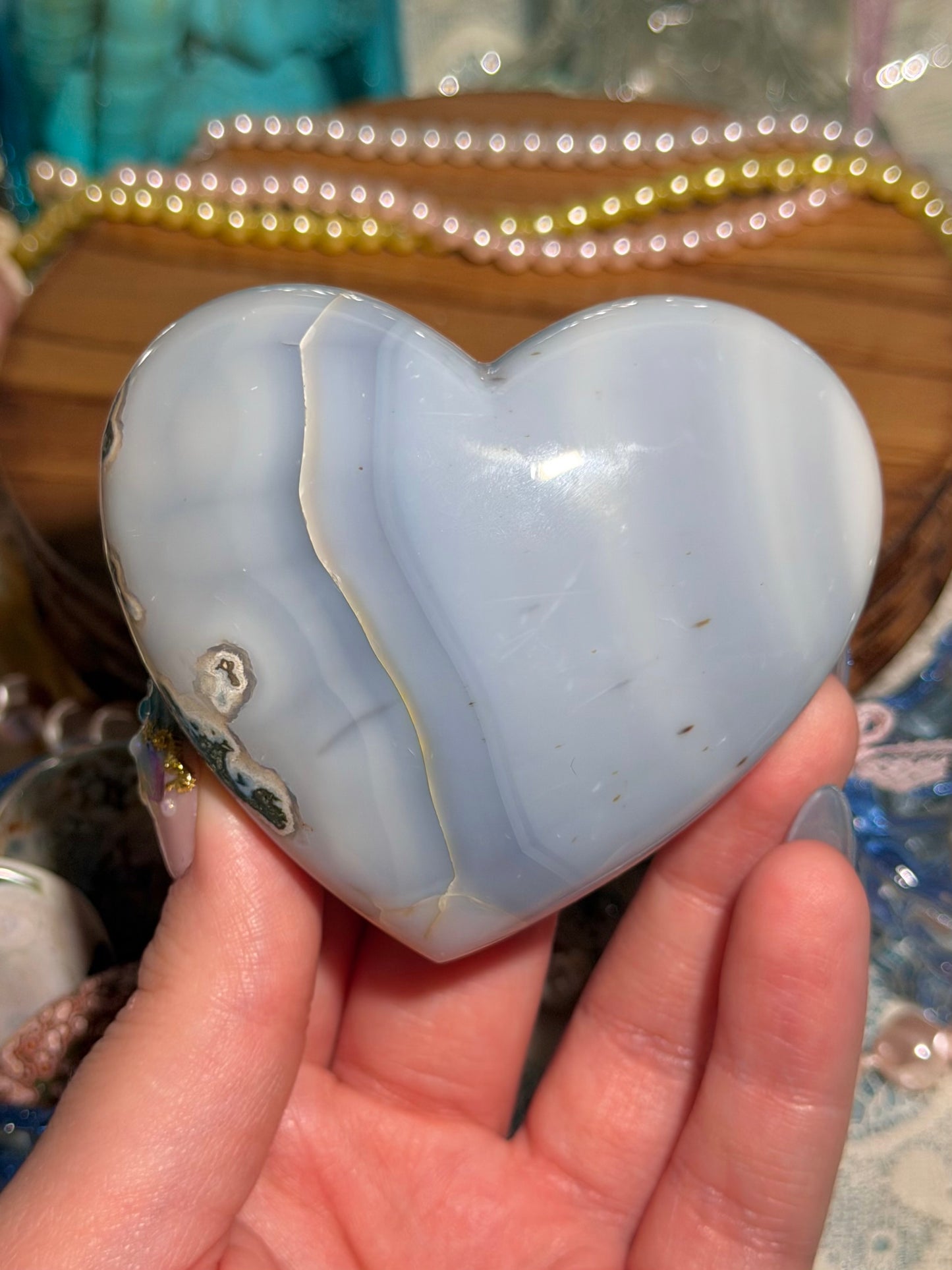 Orca agate heart from Indonesia D
