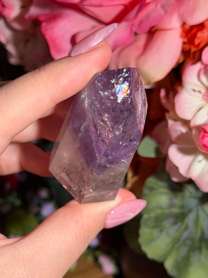 Purple phantom amethyst tower from Brazil