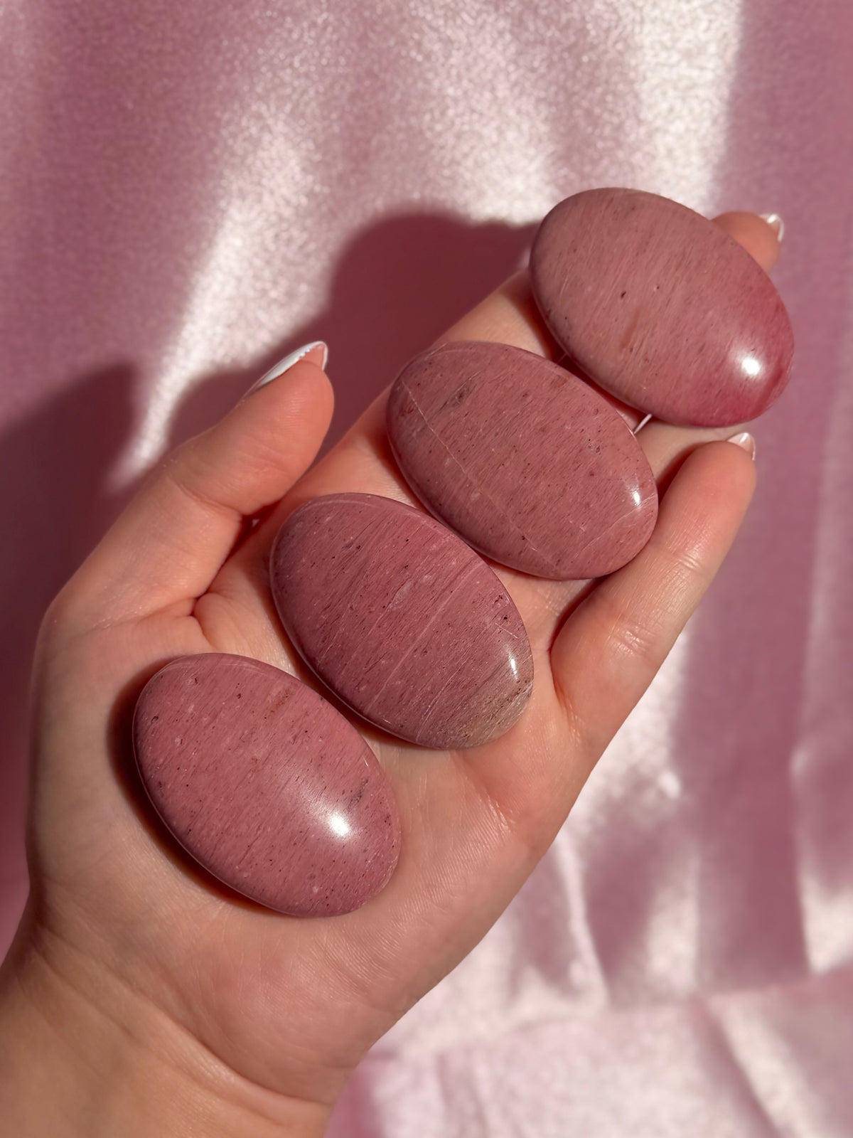 Pink Petrified Wood Palmstone ⟢ Intuitively Selected