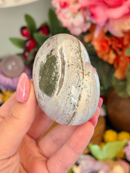 Pastel confetti sea jasper heart