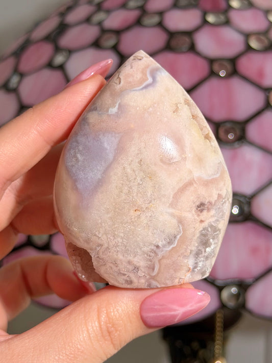 Flower agate x pink amethyst flame