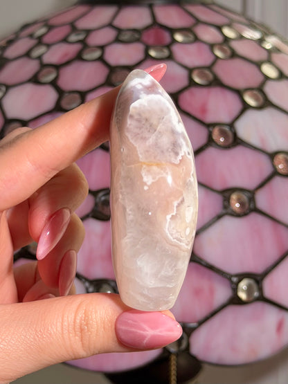 Flower agate x pink amethyst flame